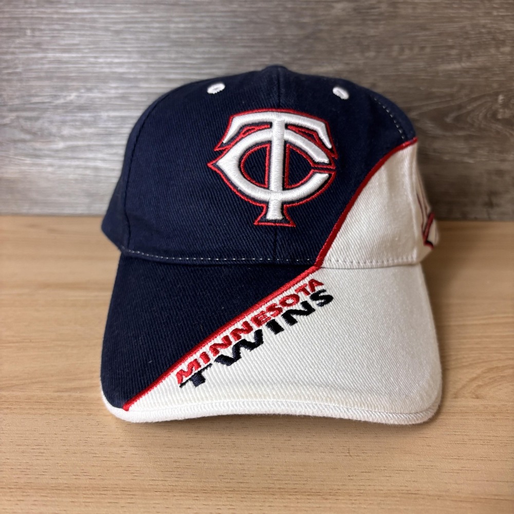 Minnesota Twins Hat Cap Strap Back Mens Navy White MLB Baseball Embroidered - Picture 1 of 10